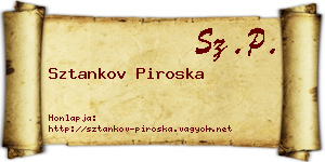 Sztankov Piroska névjegykártya