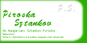 piroska sztankov business card